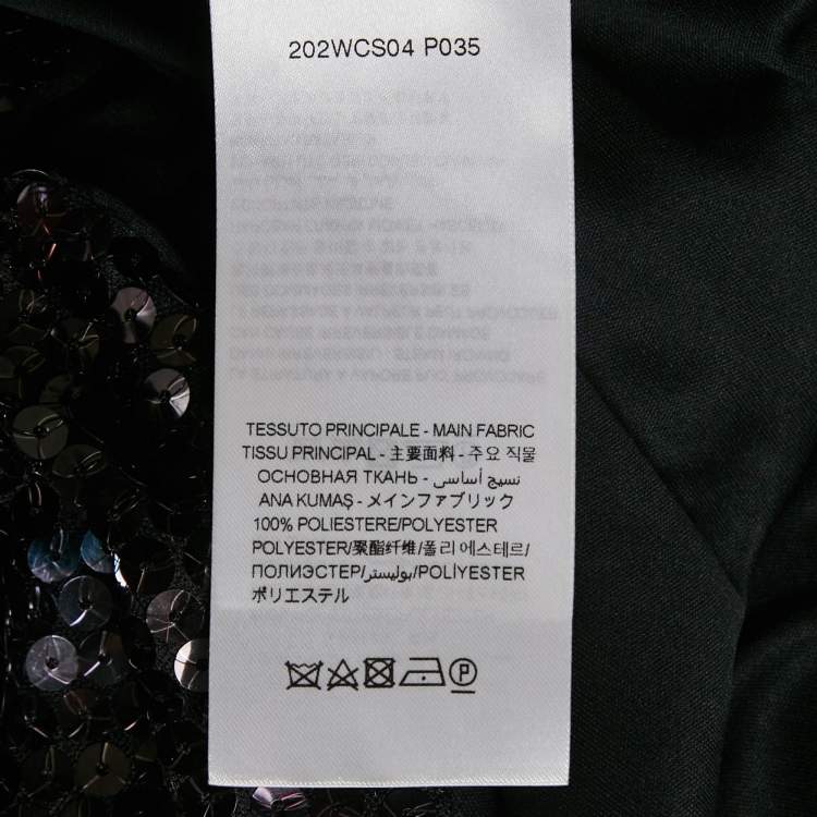 Pre Owned The Attico Multicolor Sequin Jersey Bow Detail Wrap Maxi Skirt XS