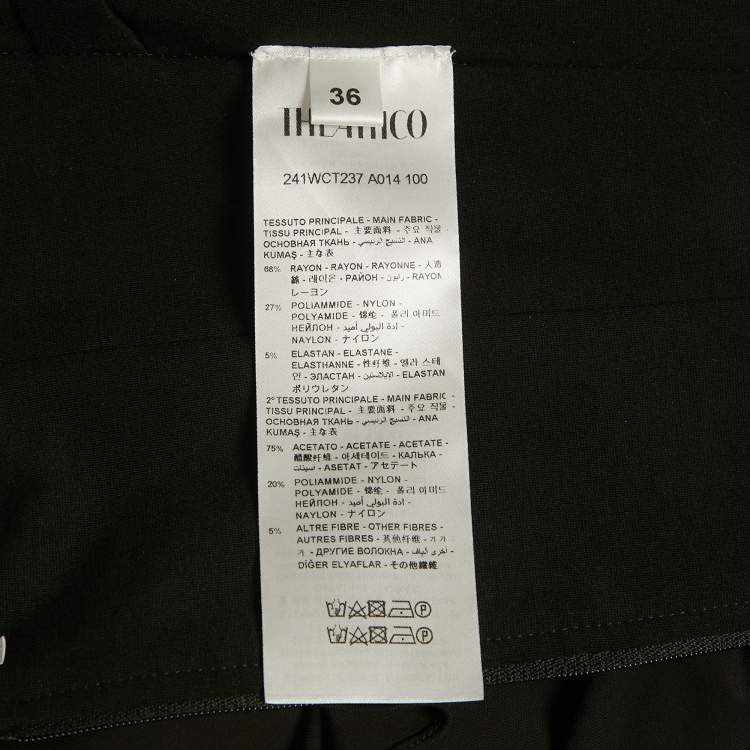 Pre Owned The Attico Black Jersey Draped Strapless Crop Top XS