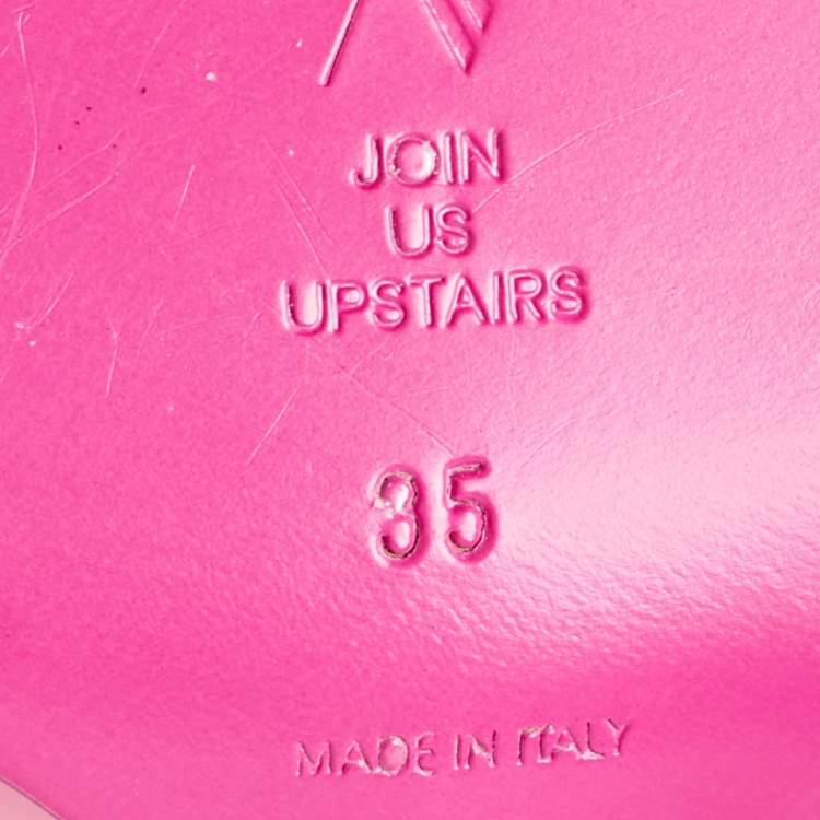 Pre Owned The Attico Fuchsia Satin Cheope Pumps Size 35