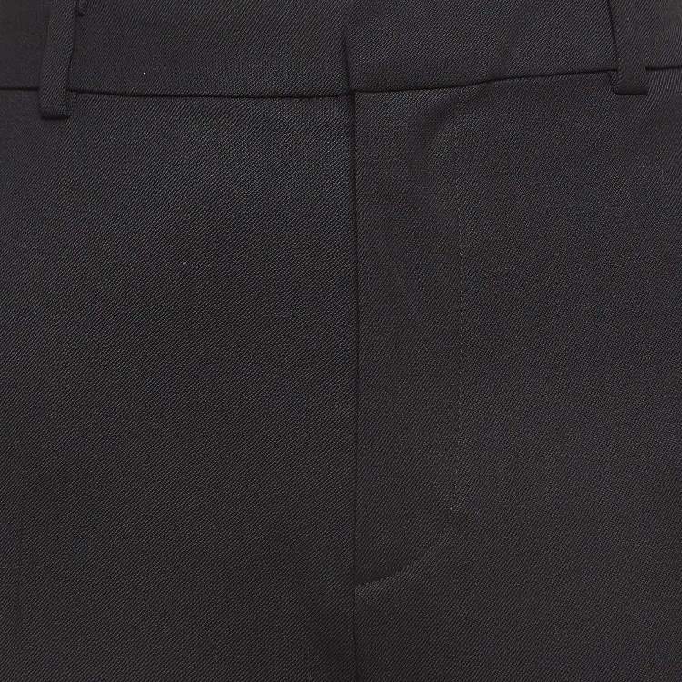 Pre Owned The Attico Black Gabardine Formal Trousers M