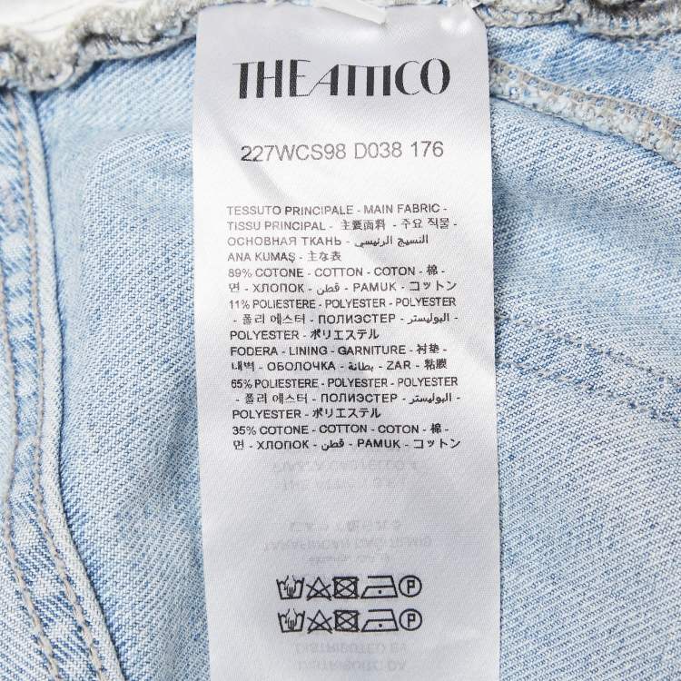 Pre Owned The Attico Blue Lula Denim Mini Skirt S