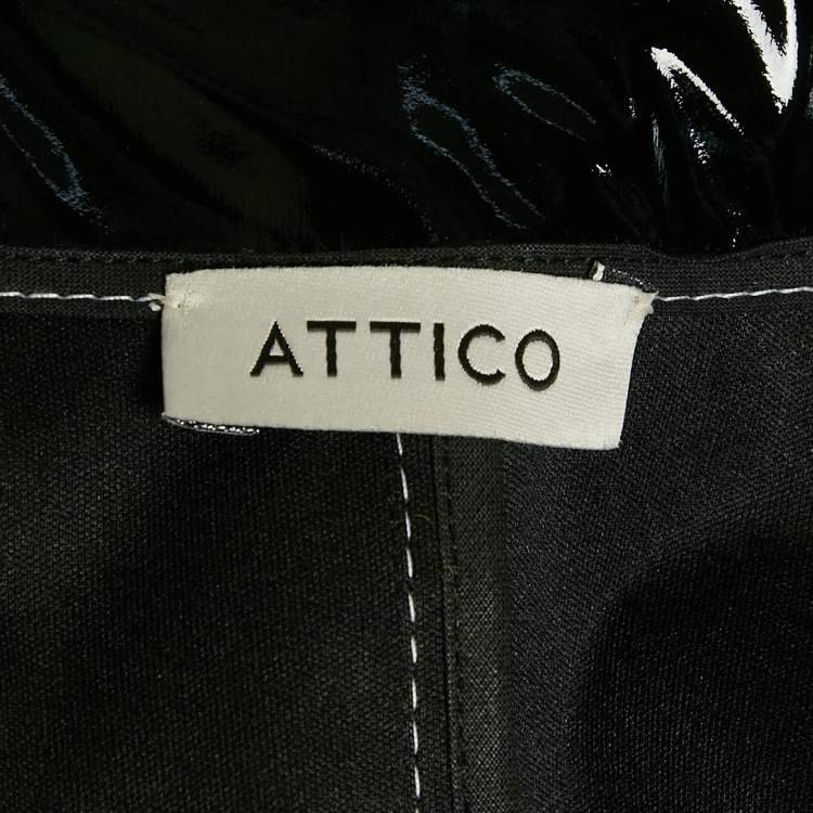 Pre Owned The Attico Black Synthetic Open Front Dress S