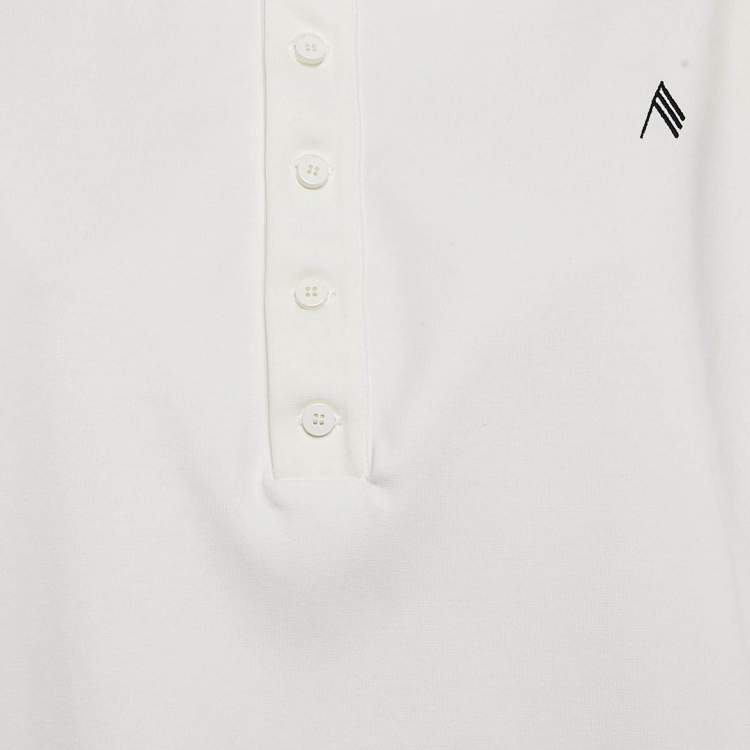 Pre Owned The Attico White Cotton Delice Polo T-Shirt M