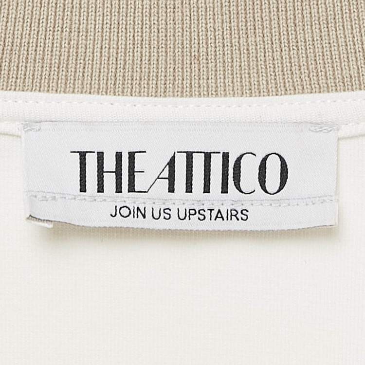 Pre Owned The Attico White Cotton Delice Polo T-Shirt M
