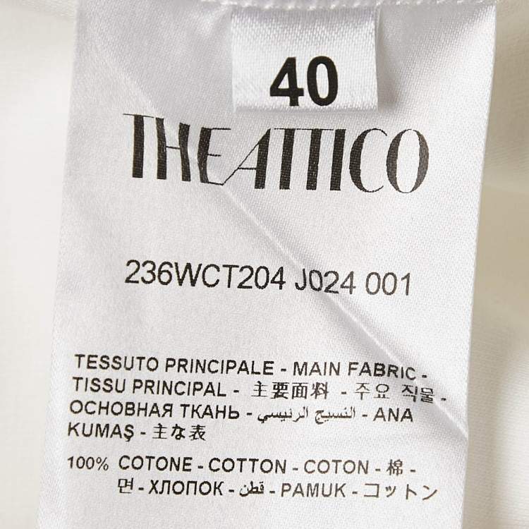 Pre Owned The Attico White Cotton Delice Polo T-Shirt M