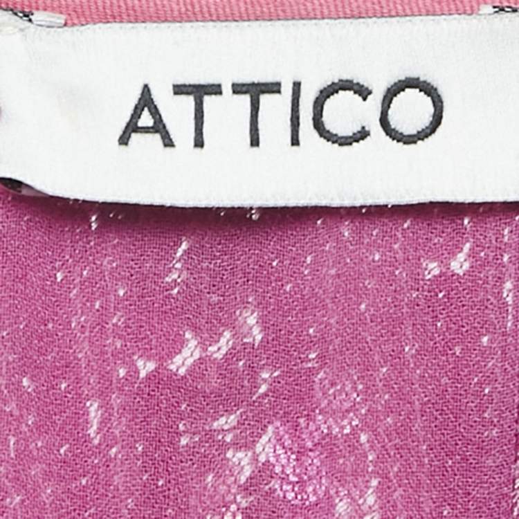 Pre Owned The Attico Pink Sequin Mini Wrap Dress S