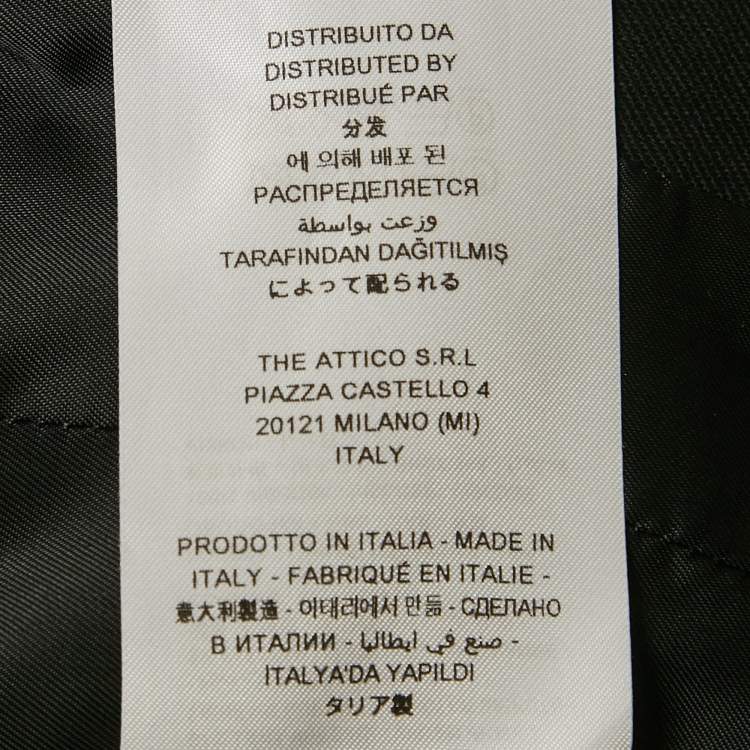 Pre Owned The Attico Black Wool Gabardine Tailored Blazer XS