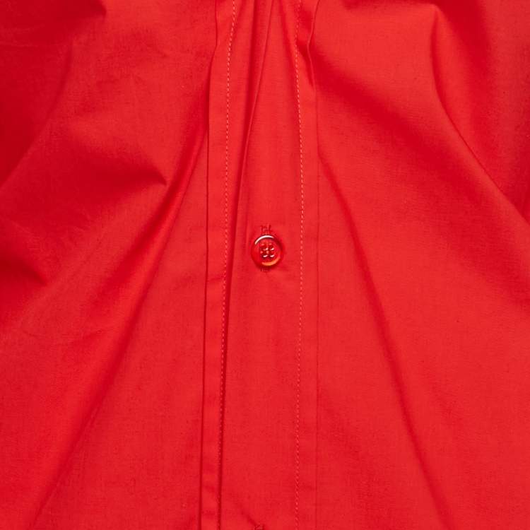 Pre Owned The Attico Red Cotton Chemisier Mini Dress S