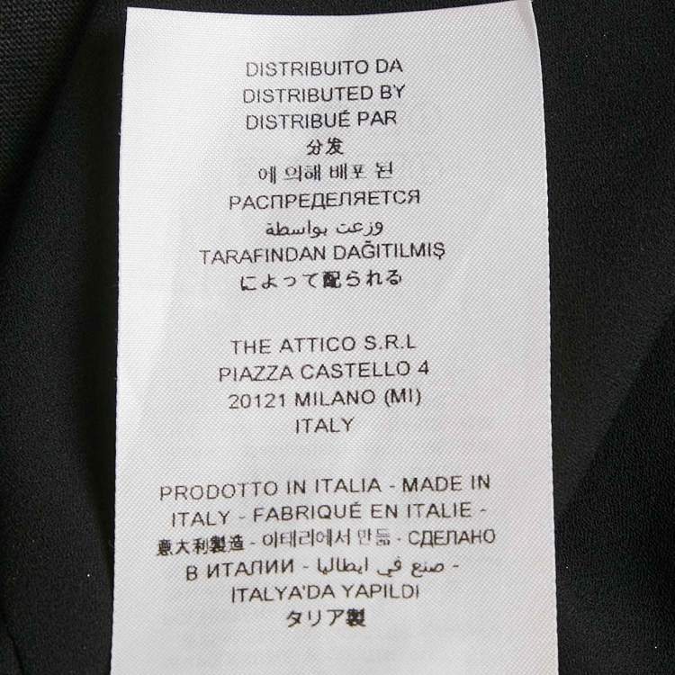 Pre Owned The Attico Black Crepe Stud Detail Mini Dress M