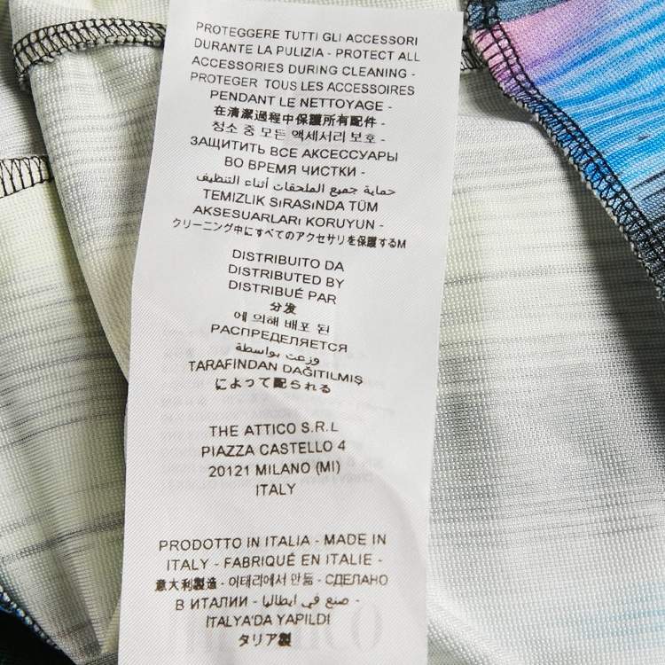 Pre Owned The Attico Multicolor Jersey Jamie High-Rise Stirrup Leggings S