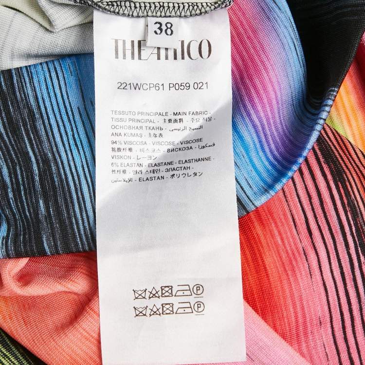 Pre Owned The Attico Multicolor Jersey Jamie High-Rise Stirrup Leggings S