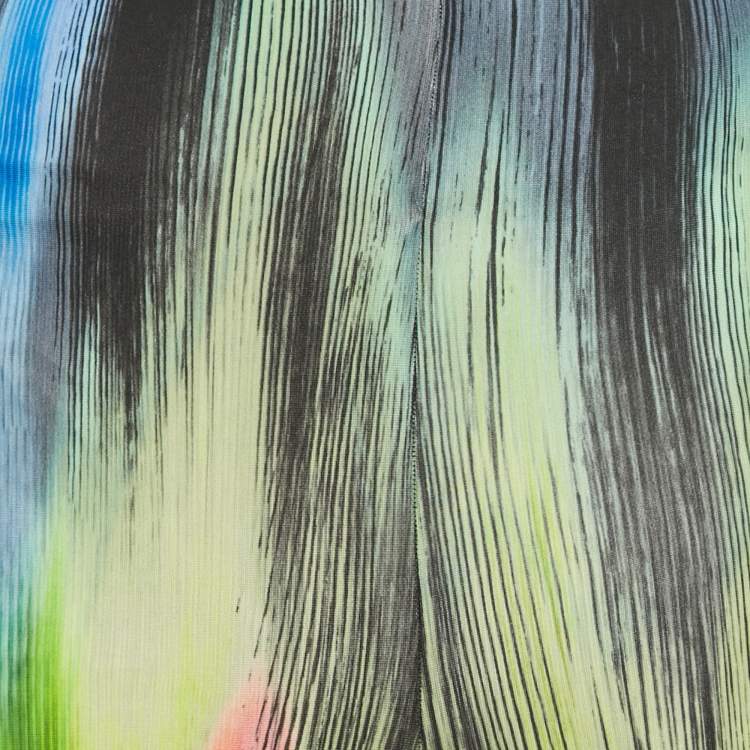 Pre Owned The Attico Multicolor Jersey Jamie High-Rise Stirrup Leggings S