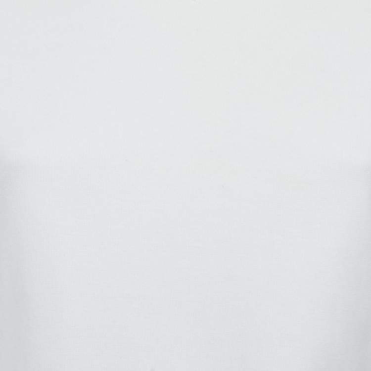 Pre Owned The Attico White Jersey V-Neck Top M