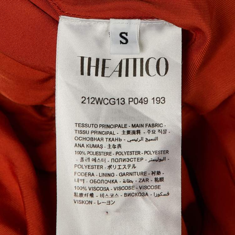 Pre Owned The Attico Beige Camouflage Print Synthetic Dexter Life Jacket S  