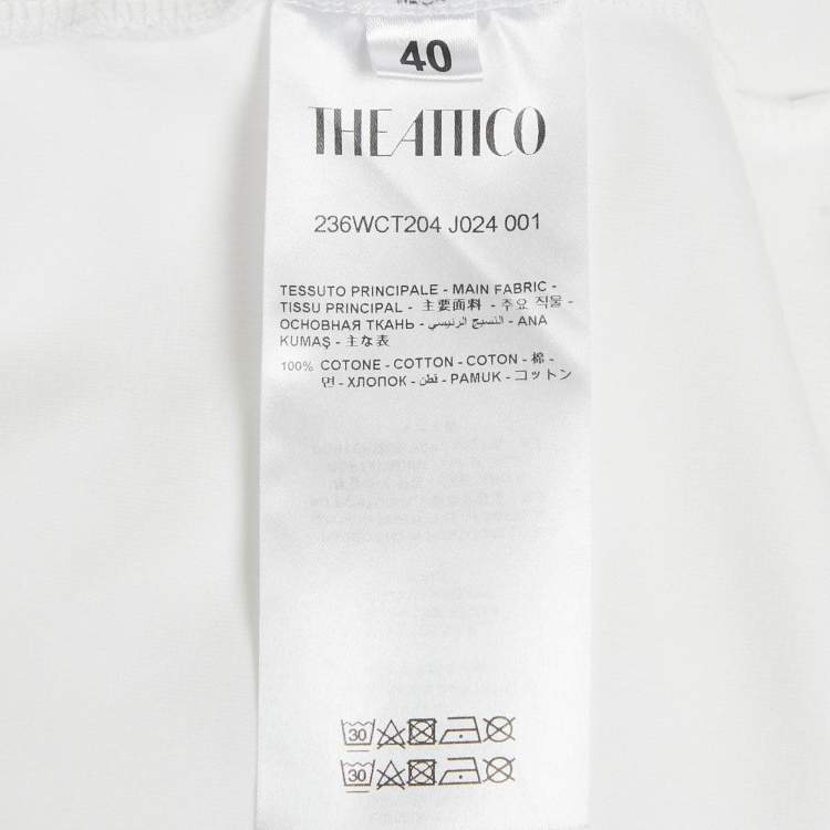 Pre Owned The Attico White Jersey Oversized T-Shirt S