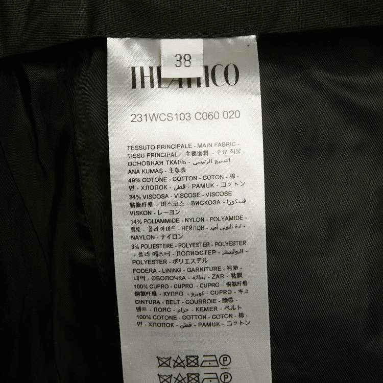 Pre Owned The Attico Black White/Black Zebra Jacquard Wrap Mini Skirt S