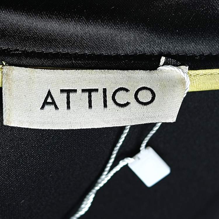 Pre Owned Attico Black Dragon Embellished Sateen Stella Mini Dress S