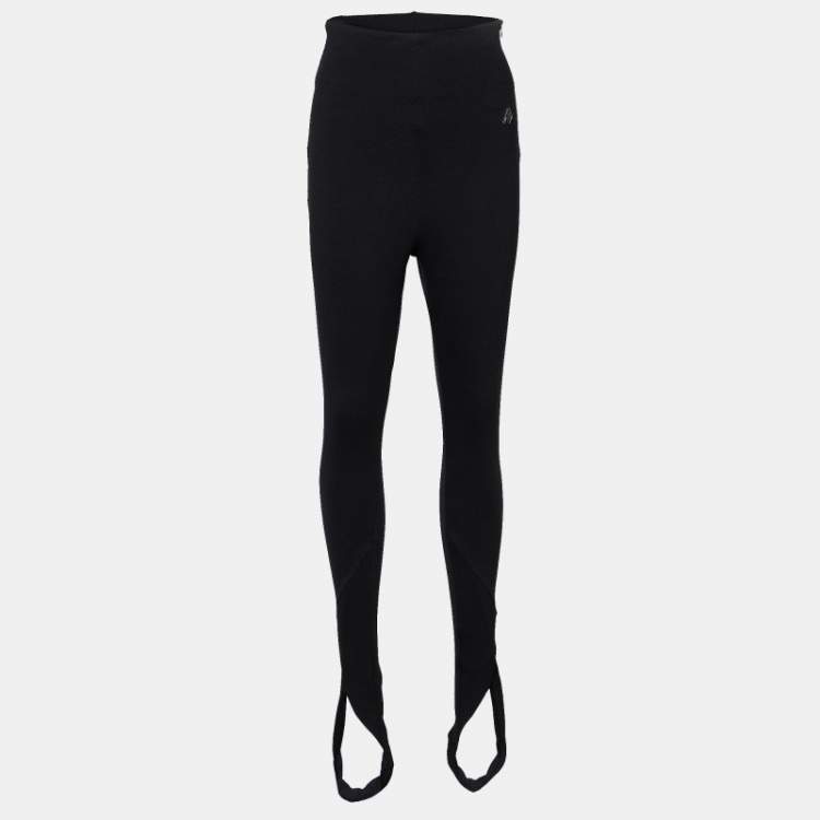 Pre Owned The Attico Black Cotton Jamie Stirrup Leggings S
