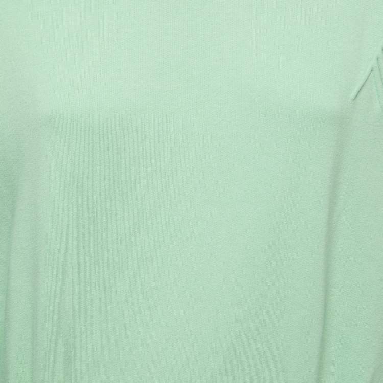 Pre Owned The Attico Pastel Green Cotton Sweatshirt Mini Dress S