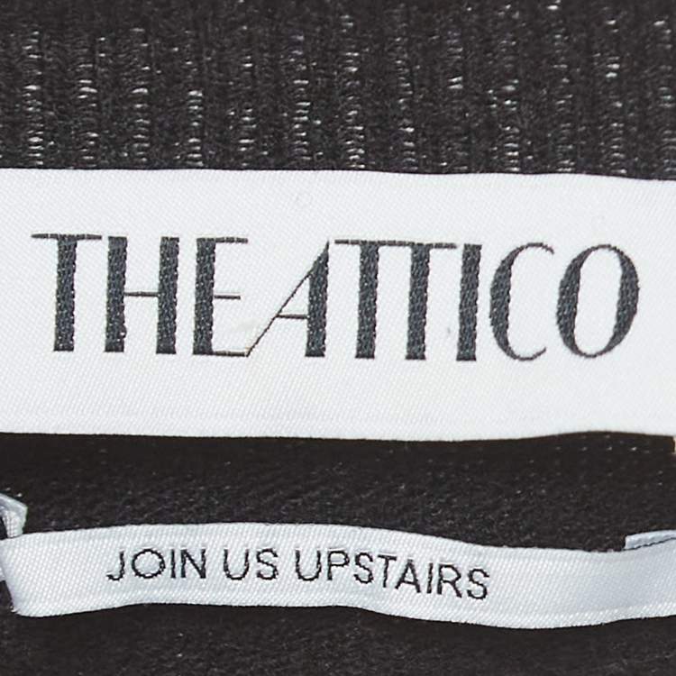 Pre Owned The Attico Black Open Back Wool Knit Dress M