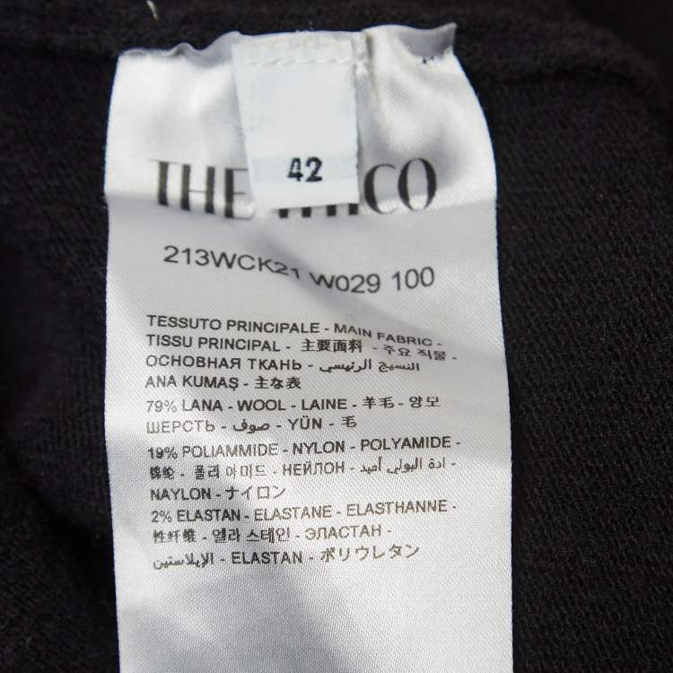 Pre Owned The Attico Black Open Back Wool Knit Dress M