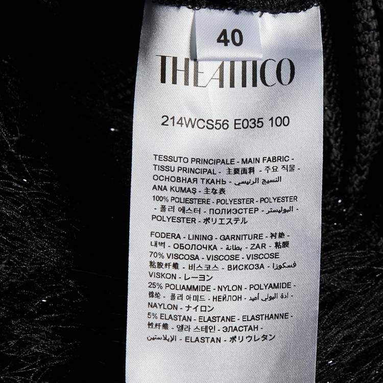 Pre Owned The Attico Black Fringed Midi Skirt S