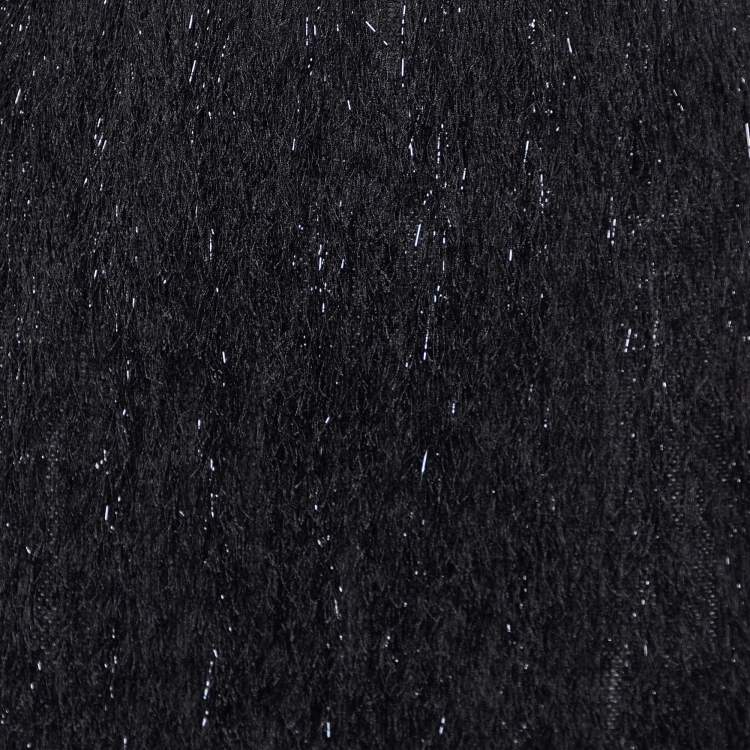 Pre Owned The Attico Black Fringed Midi Skirt S