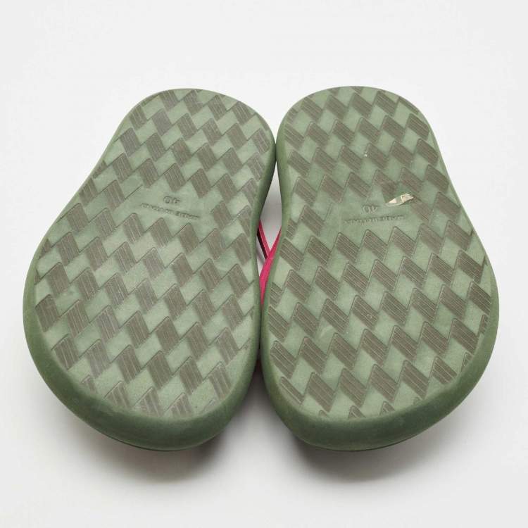 Pre Owned The Attico Pink Satin Thong Sandals Size 40