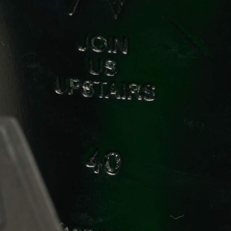 Pre Owned The Attico Green Patent Leather Piper Ankle Strap Sandals Size 40