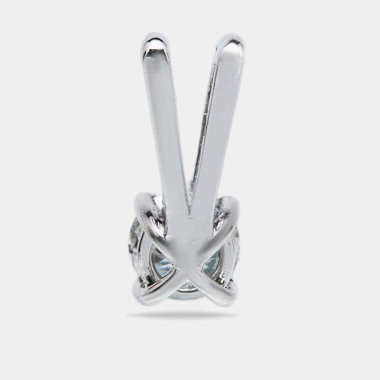 Pre Owned 1.04 cts Round Brilliant Cut 18k White Gold Lab Grown Diamond Pendant