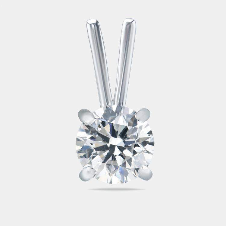 Pre Owned 1.04 cts Round Brilliant Cut 18k White Gold Lab Grown Diamond Pendant