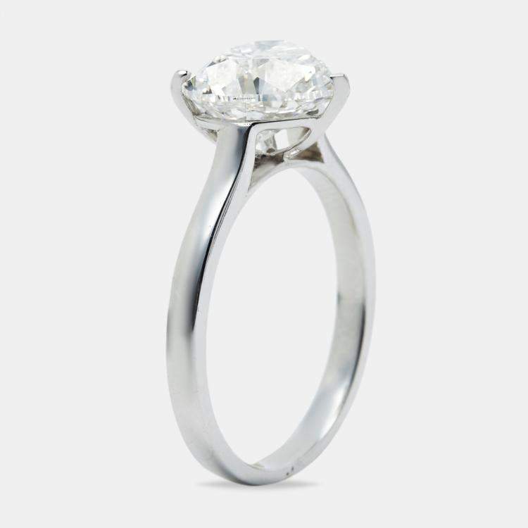 Pre Owned 2.00 cts Heart Lab Grown Diamond 14k White Gold Ring Size 57