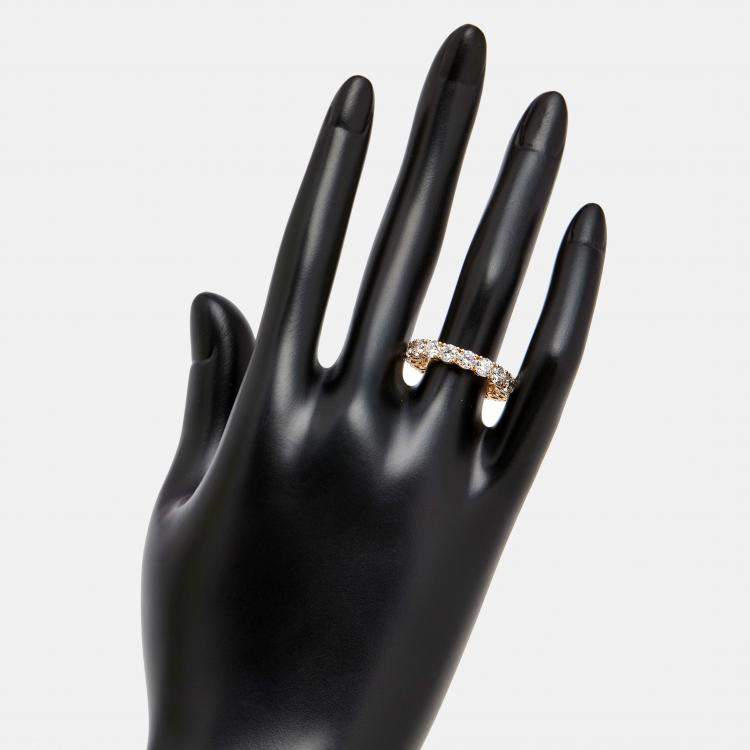 مملوكة مسبقًا 3.60 cts Round Brilliant Lab Grown Diamonds 18k Rose Gold Eternity Band Ring Size 52