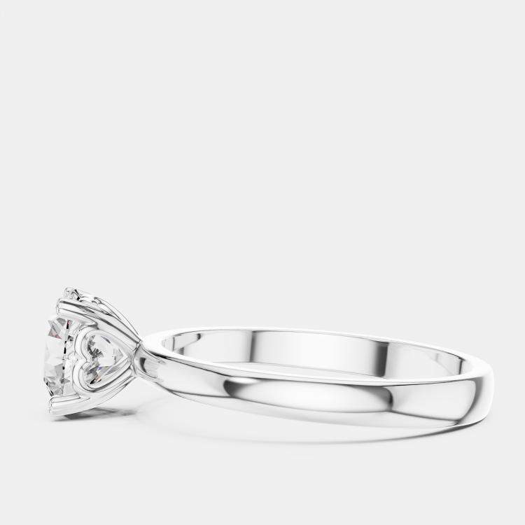 Pre Owned 6.00 ct Round 18k White Gold Solitaire Lab Grown Diamond Band Size 53