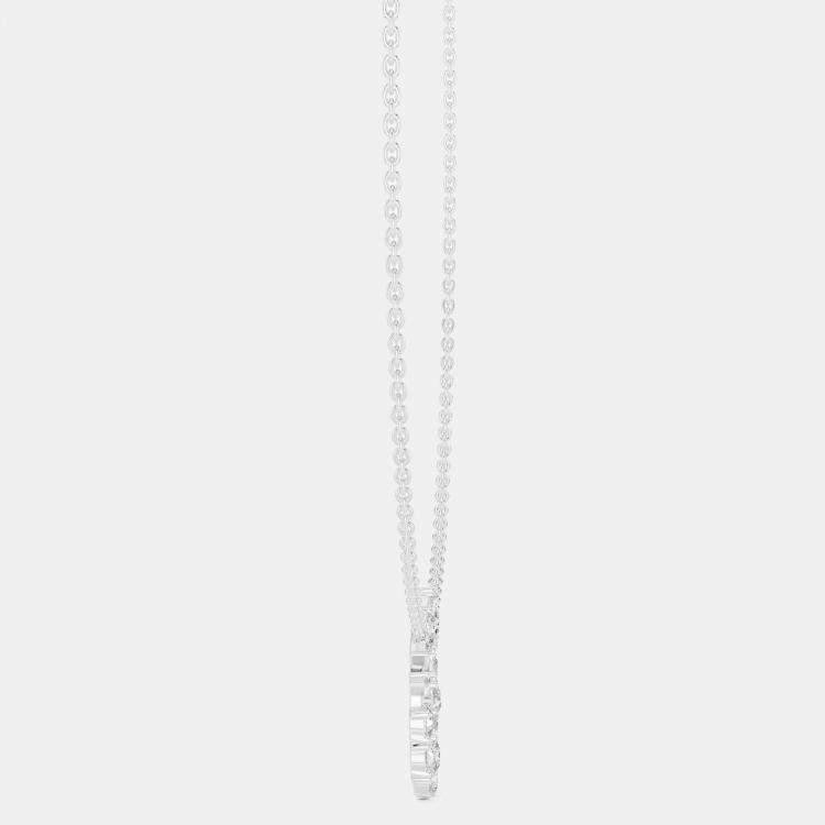 Pre Owned 1.50 cts Mixed Shape Fancy Cut 18k White Gold Lab Grown Diamond Pendant