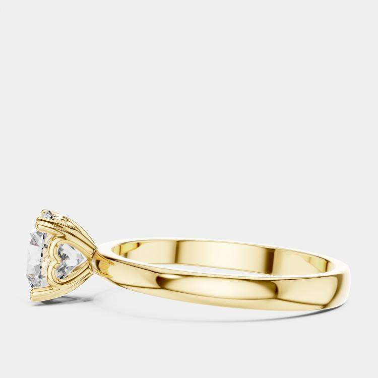 Pre Owned 6.00 cts Round 18k Yellow Gold Solitaire Lab Grown Diamond Band Size 53