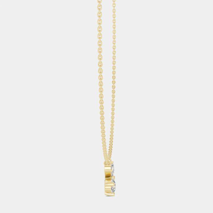 Pre Owned 2.00 cts Fancy Pear Cut 18k Yellow Gold Lab Grown Diamond Pendant Necklace