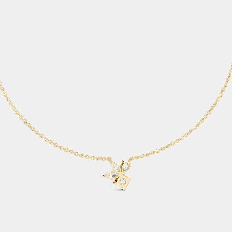 Pre Owned 2.00 cts Fancy Pear Cut 18k Yellow Gold Lab Grown Diamond Pendant Necklace