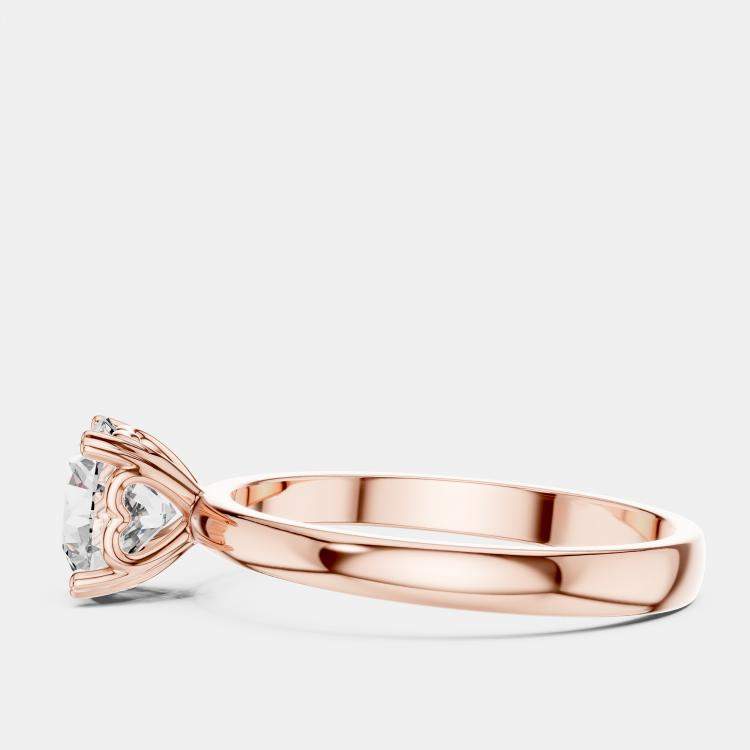 Pre Owned 6.00 cts Round 18k Rose Gold Solitaire Lab Grown Diamond Band Size 53