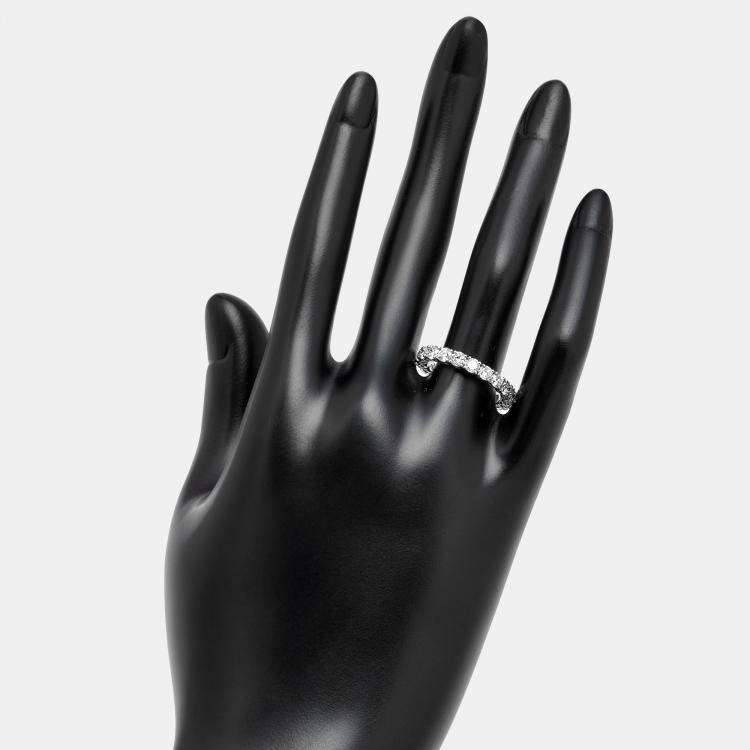 Pre Owned 2.18 cts Round Brilliant Lab Grown Diamonds 18k White Gold Eternity Band Ring Size 53