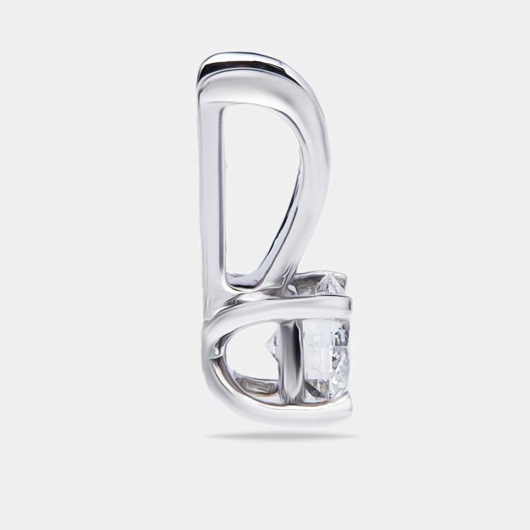 Pre Owned 0.35 cts Round Brilliant Cut 18k White Gold Lab Grown Diamond Pendant