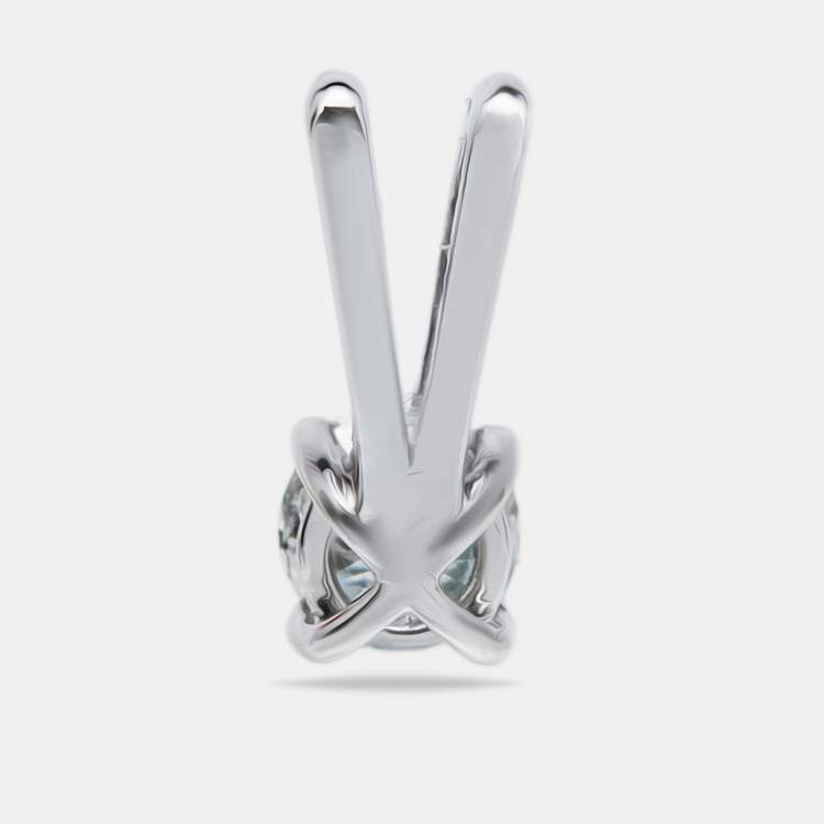 Pre Owned 0.35 cts Round Brilliant Cut 18k White Gold Lab Grown Diamond Pendant