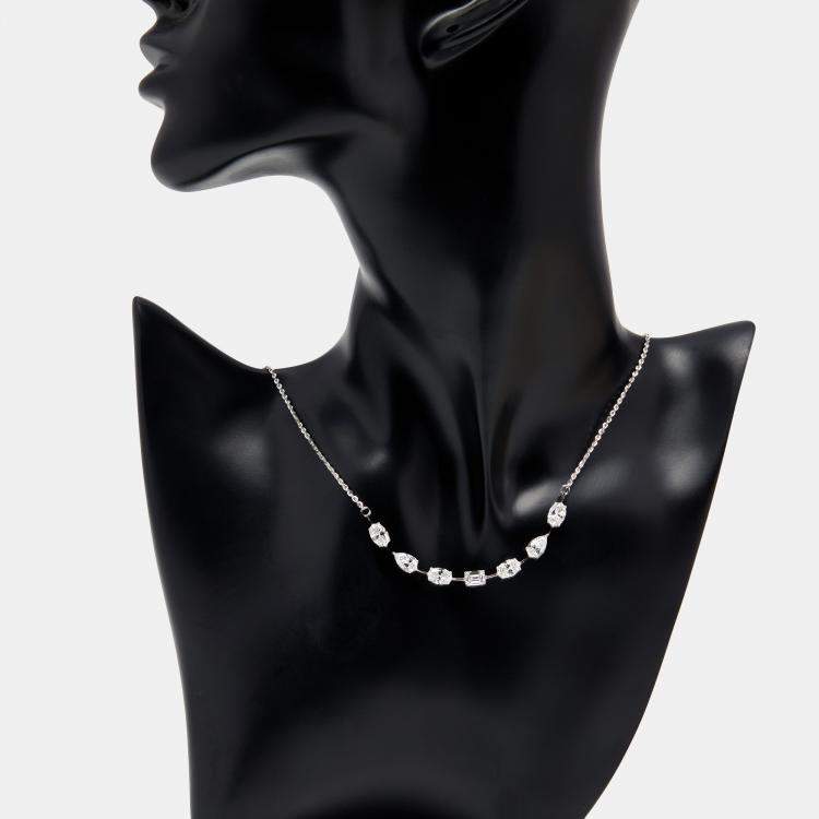 Pre Owned 3 cts Lab Grown Diamond 18k White Gold Necklace