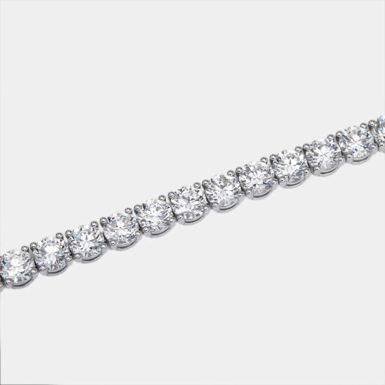 Pre Owned 18 cts Round Lab Grown Diamonds 18k White Gold Bracelet