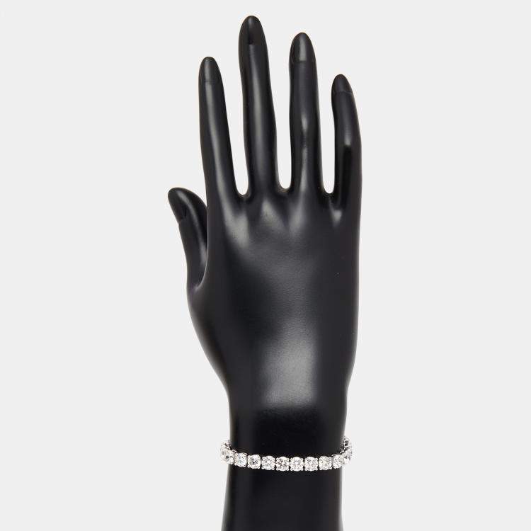 Pre Owned 18 cts Round Lab Grown Diamonds 18k White Gold Bracelet