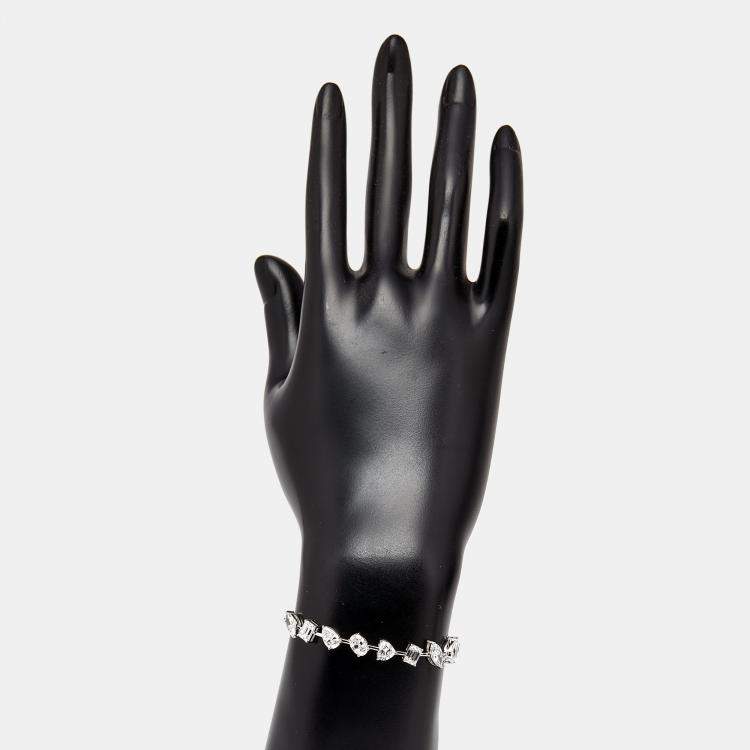 مملوكة مسبقًا 4.4 cts Oval, Pear, Marquise, Emerald Cut, Heart Lab Grown Diamonds 18k White Gold Bracelet