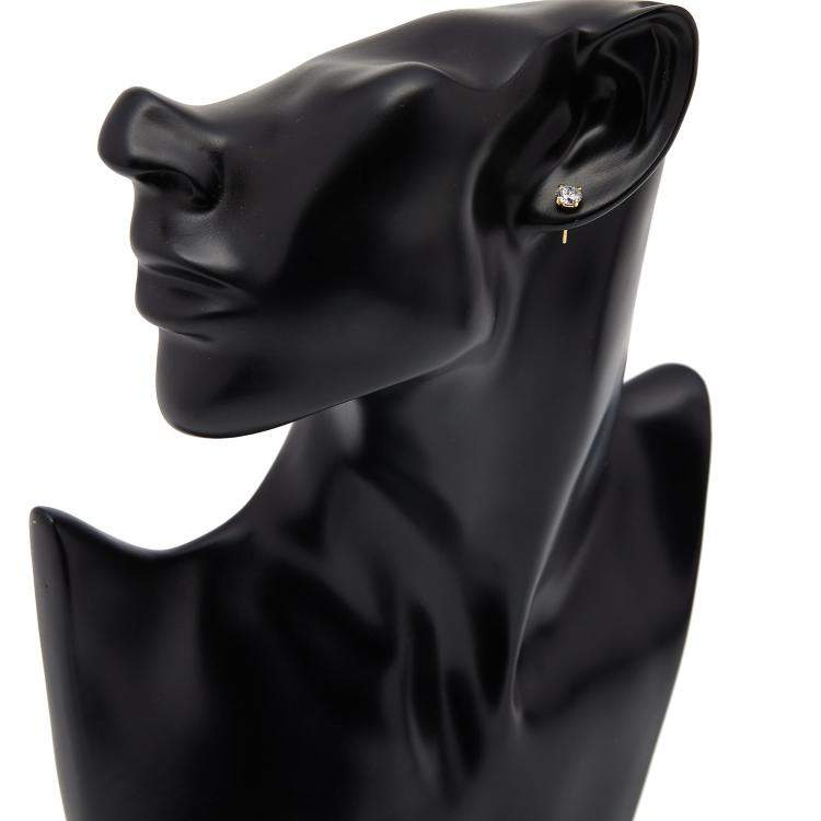 Pre Owned 1 cts Round Lab Grown Diamonds 18k Yellow Gold Earrings