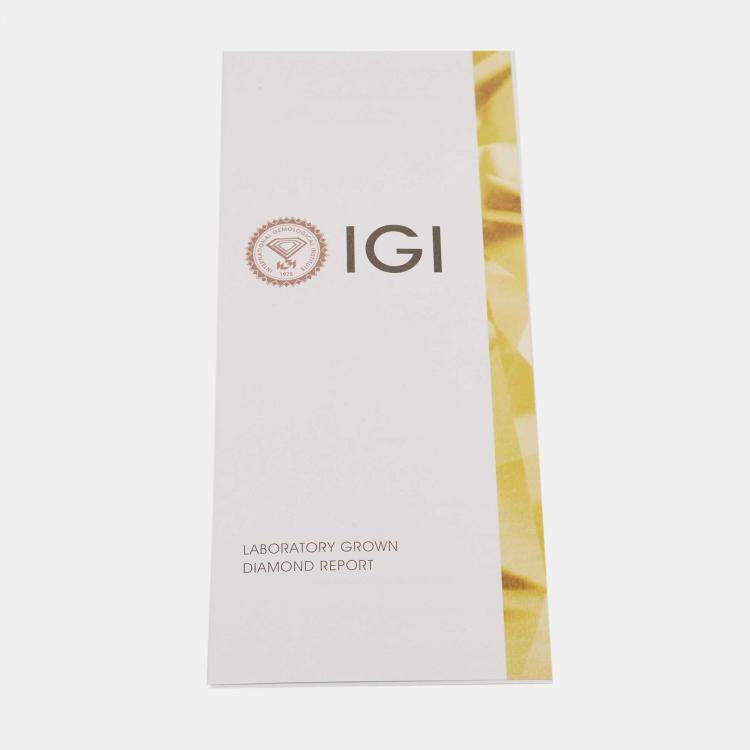 Pre Owned 2.00 cts Round Brilliant Cut 18k White Gold Stud Earrings