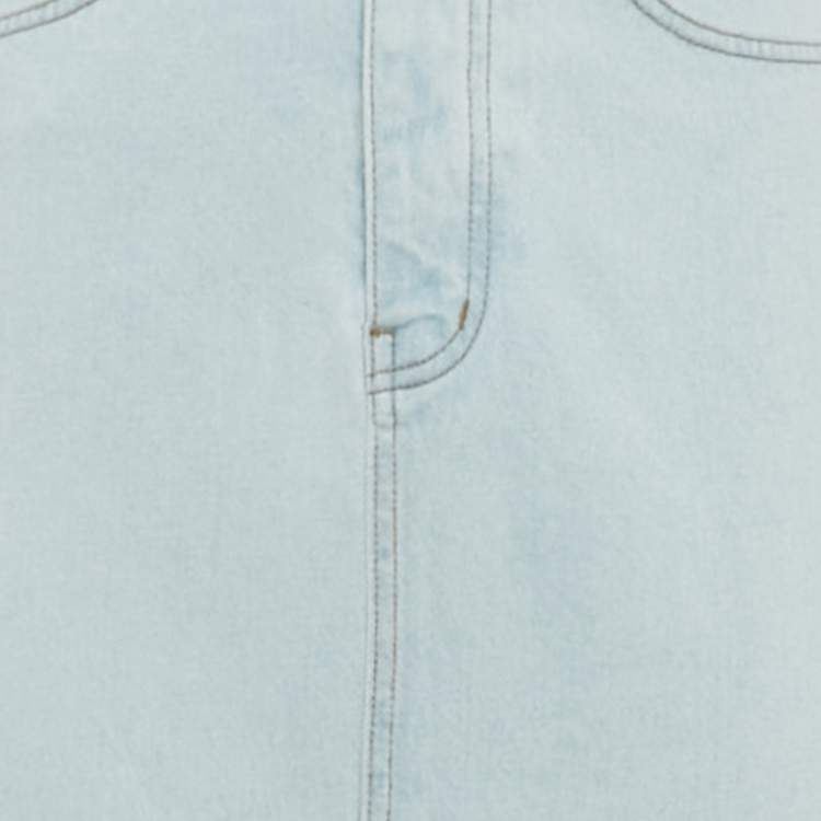 Pre Owned The Frankie Shop Blue Denim Slit Detail Maxi Skirt S