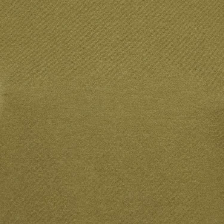 Pre Owned The Frankie Shop Olive Green Cotton Structured Shoulder T-Shirt S